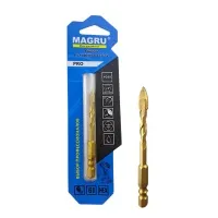Сверло по кафелю и стеклу 6 мм, YG6X,1/4, "MAGRU"